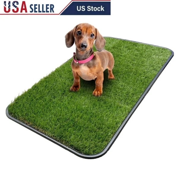 et Care Grass Pad Potty Tray – Non-Slip, Easy Clean, Reusable, 15x30"